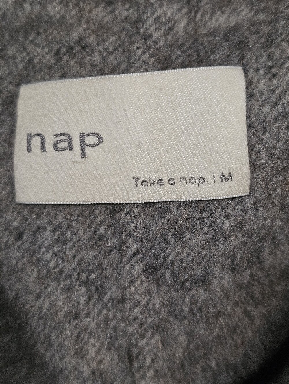 NAP Loungewear oversized wool-alpaca blend coat in silver grey. Size M - Picture 10 of 11